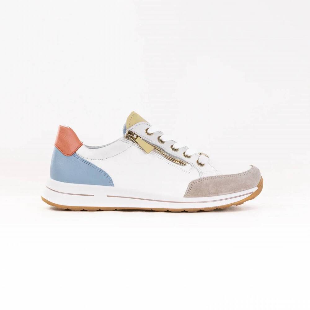 NEW ARA women's oleanna sneakers in cream/aqua/peach
